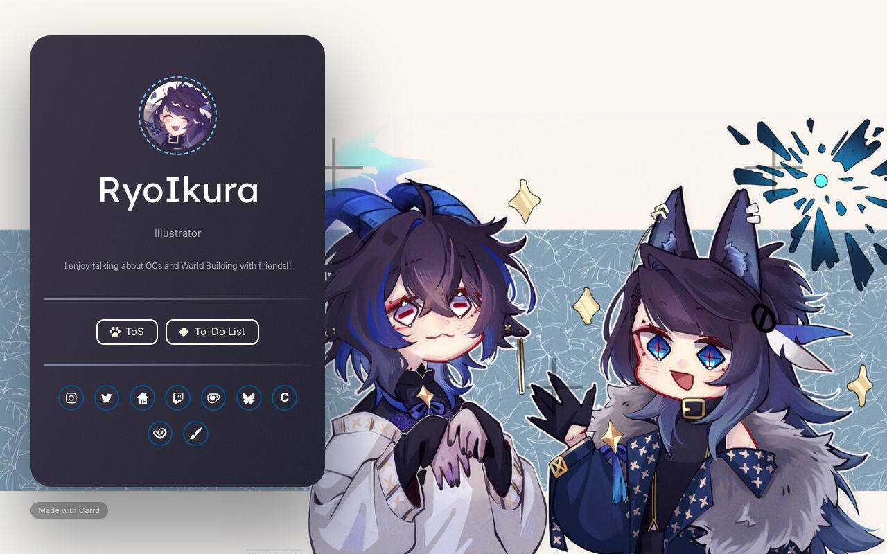 Carrd profile picture for @ryoikura